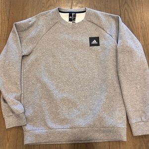 adidas Grey Crewneck Sweatshirt with Chest Logo